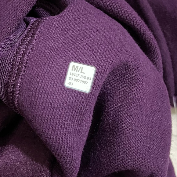 Lululemon NWT Scuba Oversized Funnel Neck Half Zip Dramatic Magenta Size M L - Picture 10 of 11